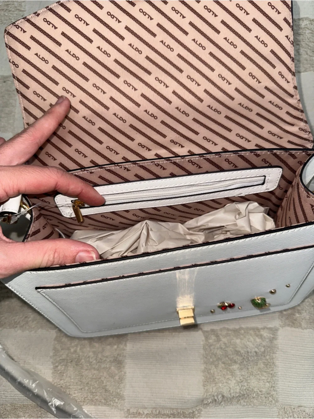 New Aldo Purse with Fruit Embellishments‎